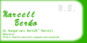 marcell berko business card