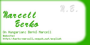 marcell berko business card